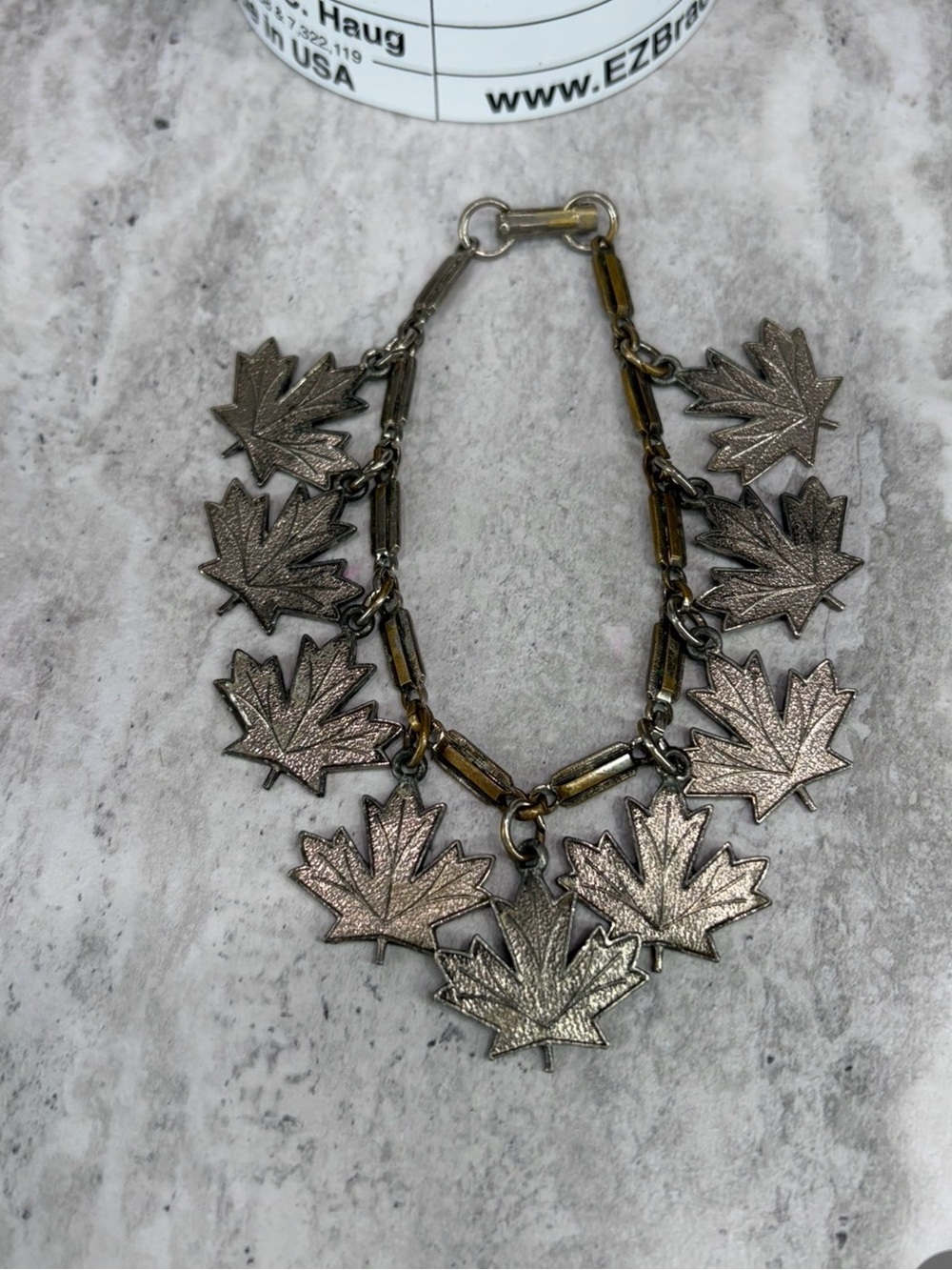 Vintage Leaf Bracelet Maple Leaves Charm Jewelry Fall Autumn Whimsy